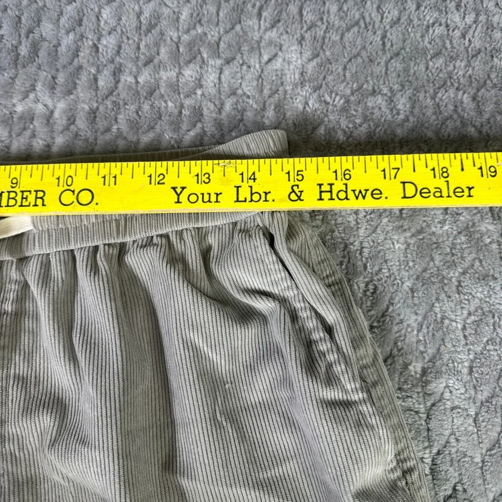 Manfinity Constitution Mens Gray Corduroy Pants Elastic Waist Drawstring Large